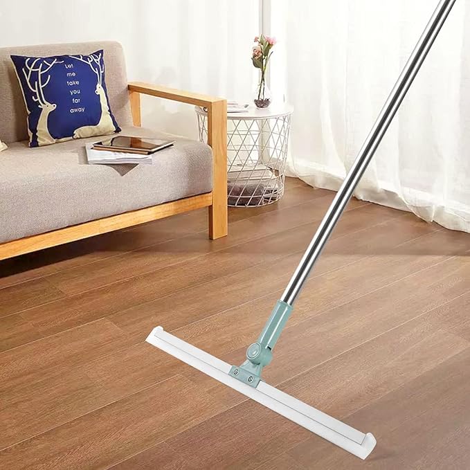 Magic Floor Squeegee Broom — 50 Inch Adjustable with 180° Rotating Head