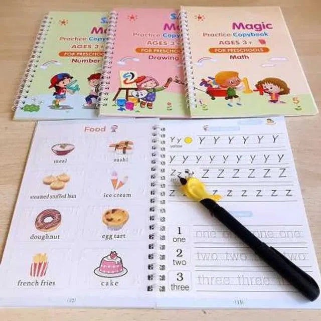 Magic Practice Copybook for Kids — 4 Books + 10 Refill Pack