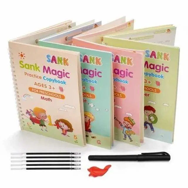 Magic Practice Copybook for Kids — 4 Books + 10 Refill Pack